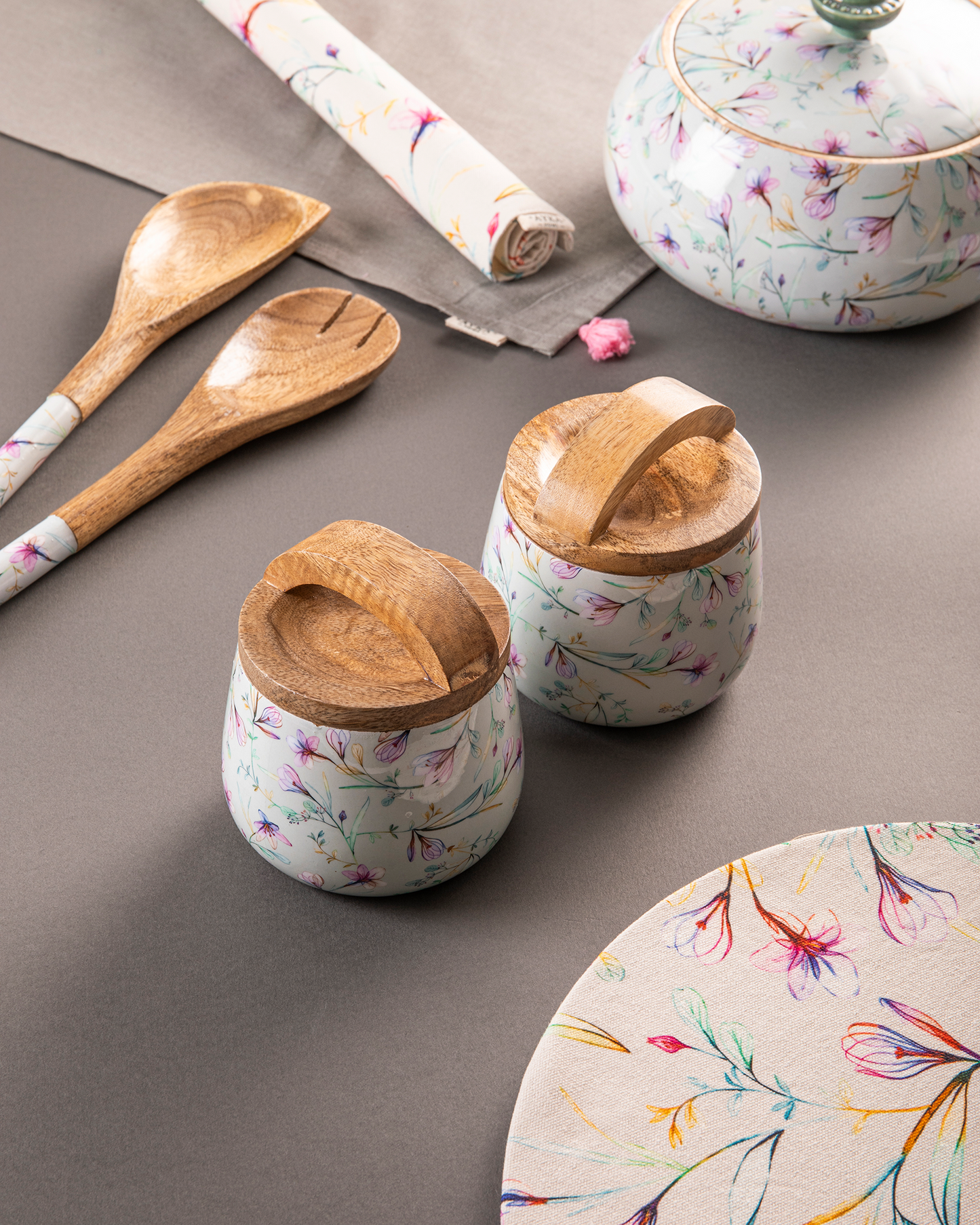 Set of 2 Jars - Grey