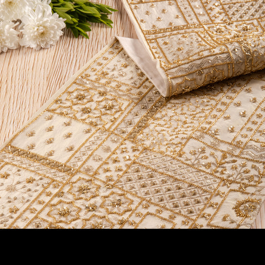 Runner - Noor - Beige elephant motif