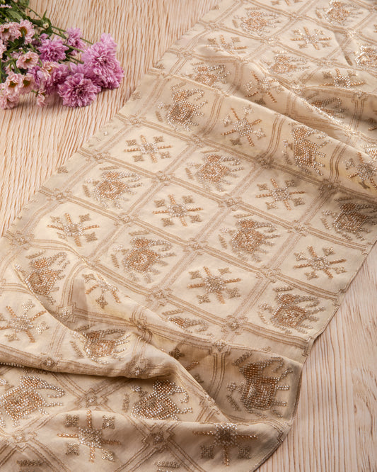Runner - Noor - Cream Embroidered