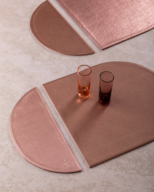 Table Mats - DVA - Rose Gold And Oxidized Reversible