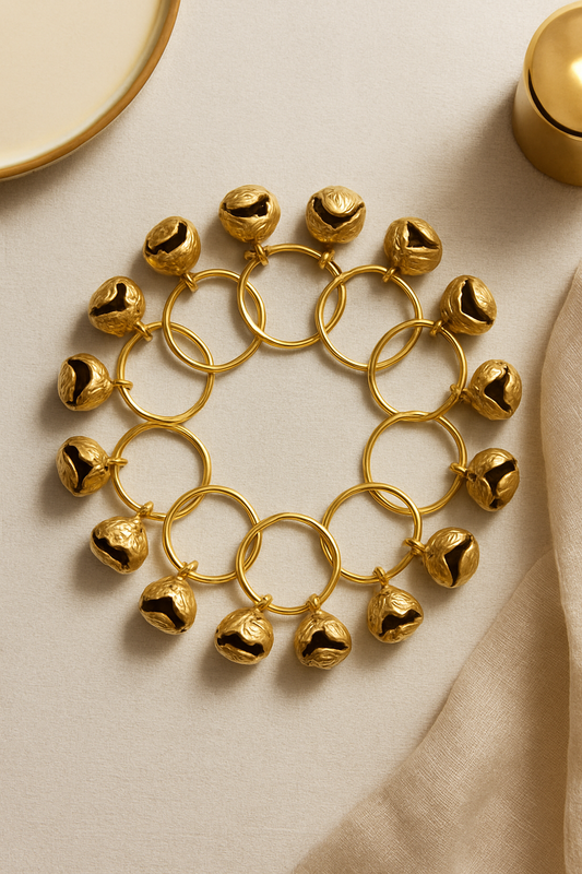 Ghungroo Napkin Rings(Set Of 6) - Gold