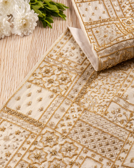 Runner - Noor - Beige elephant motif