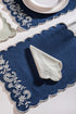 Embroidered Napkin - Dark Blue