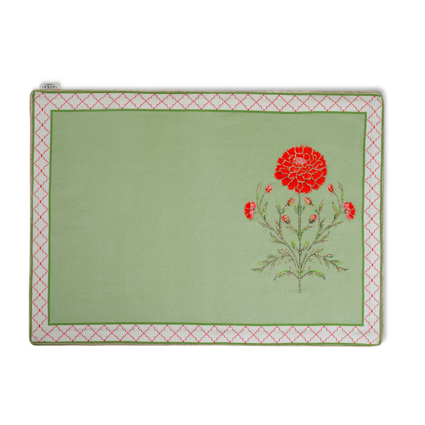 Marigold Table Mat - Green