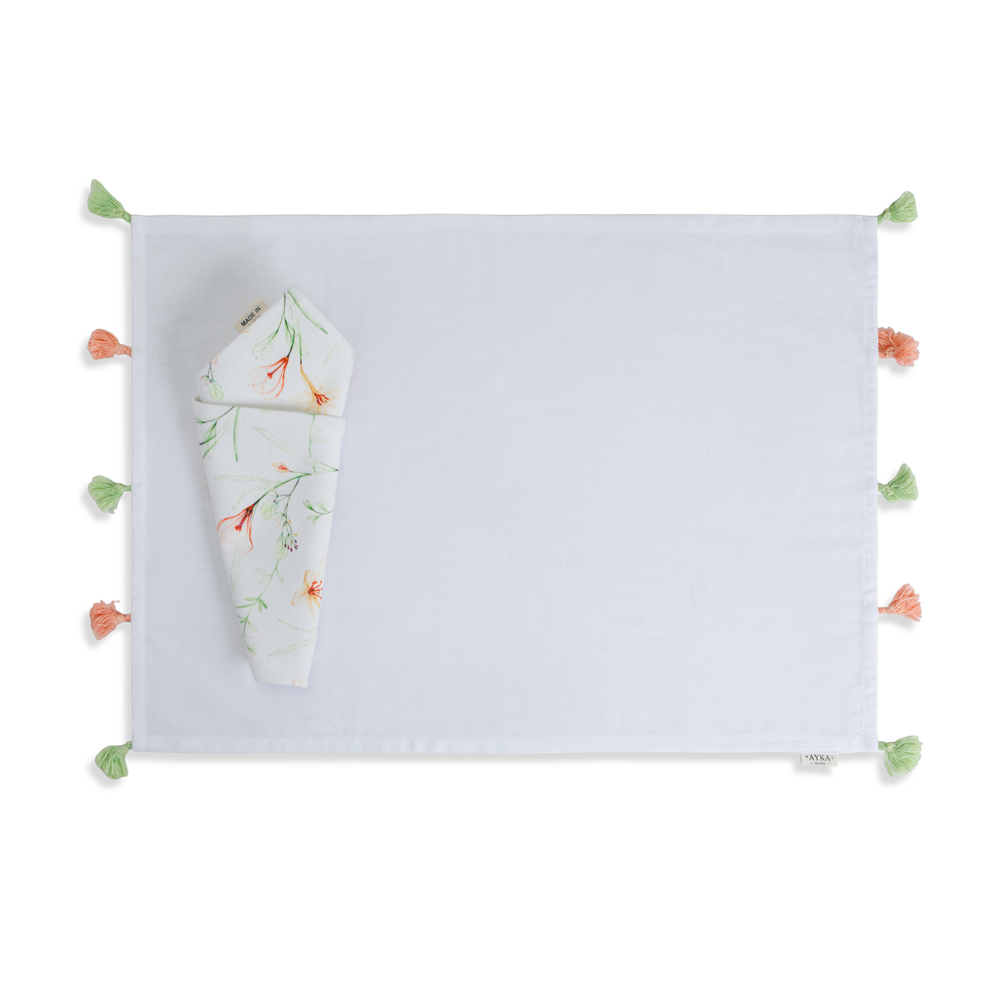 Napkin With Print - White