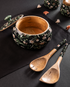 Bowl With Lid and Spoon Set - Black