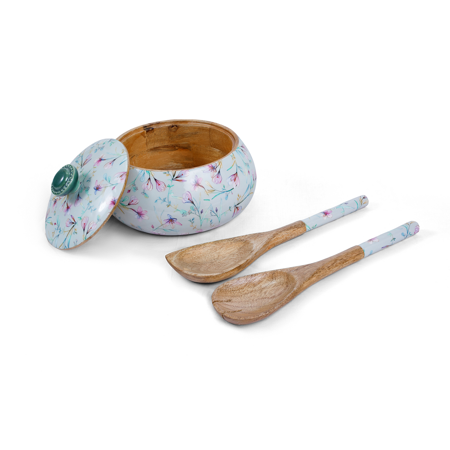 Bowl With Lid And Spoon Set - Grey